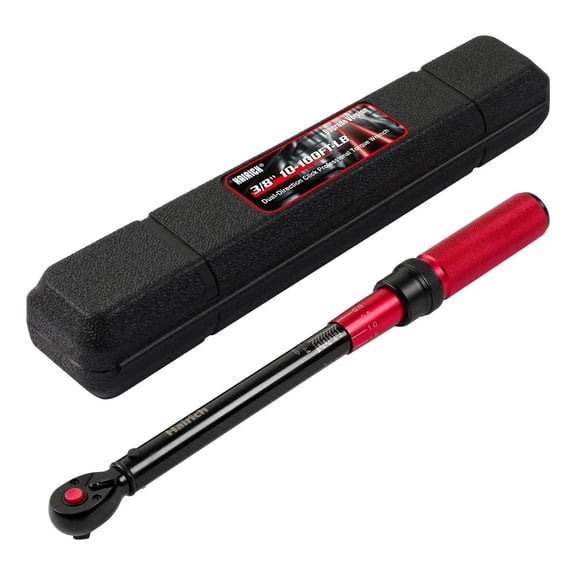 Hairich 3/8-Inch Torque Wrench, Dual-direction Torque Wrenches 10-100ft.lb/13.6-135.6Nm, 72-Tooth Dual Range Scales Torque Wrench with Quick Release Reversible Head