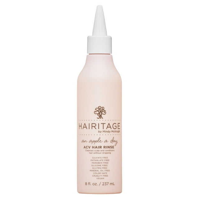 Hairitage Apple A Day Apple Cider Vinegar Sulfate-Free Shampoo Hair Rinse & Scalp Scrub, 8 oz.