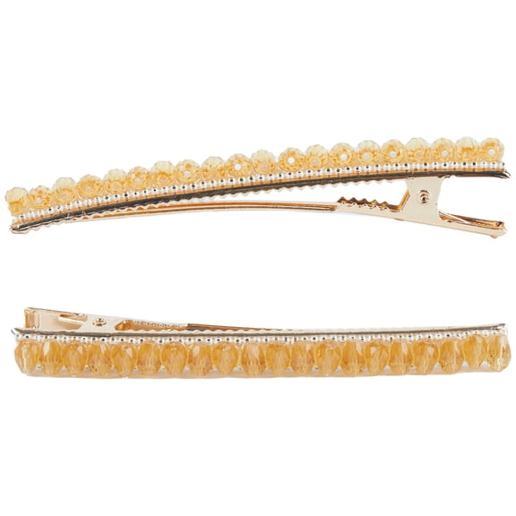 Hairitage Beaded Hair Clips – Gold, 2PC