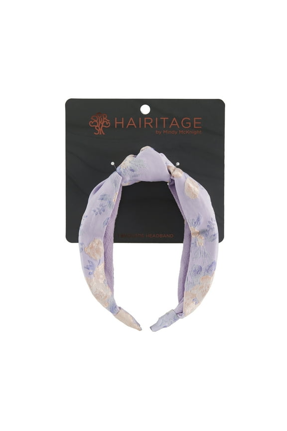 Brocade Headband For Women & Girls | Non-Slip Hair Accessory For All Hair Types | Purple, 1PC