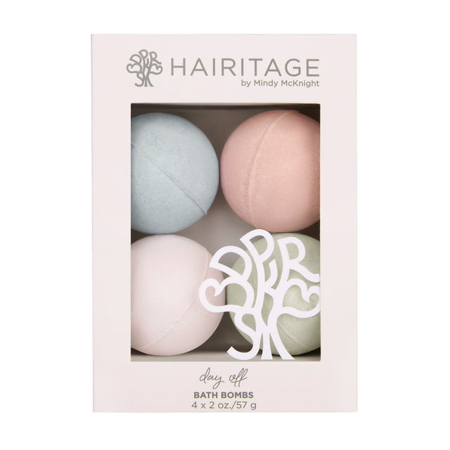 Hairitage Day Off Bath Bombs (Assorted Pack of 4), 2 oz.