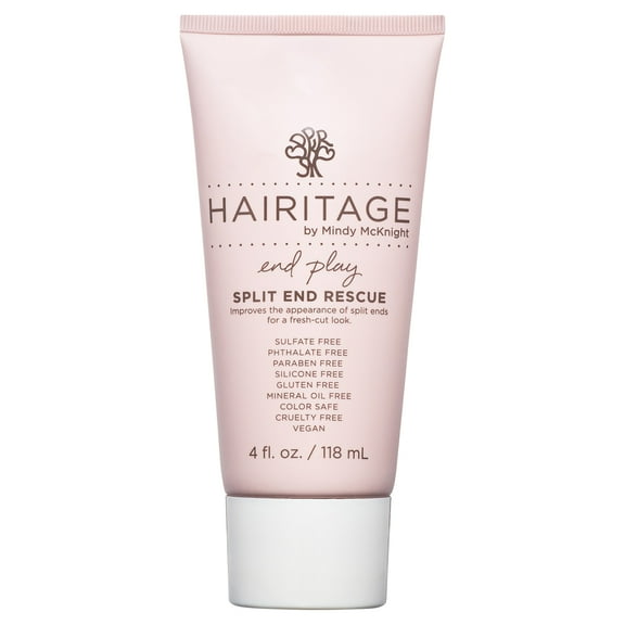 Hairitage End Play Split End Rescue Gel Cream with Jojoba Protein, for Damaged Hair, 4 fl oz