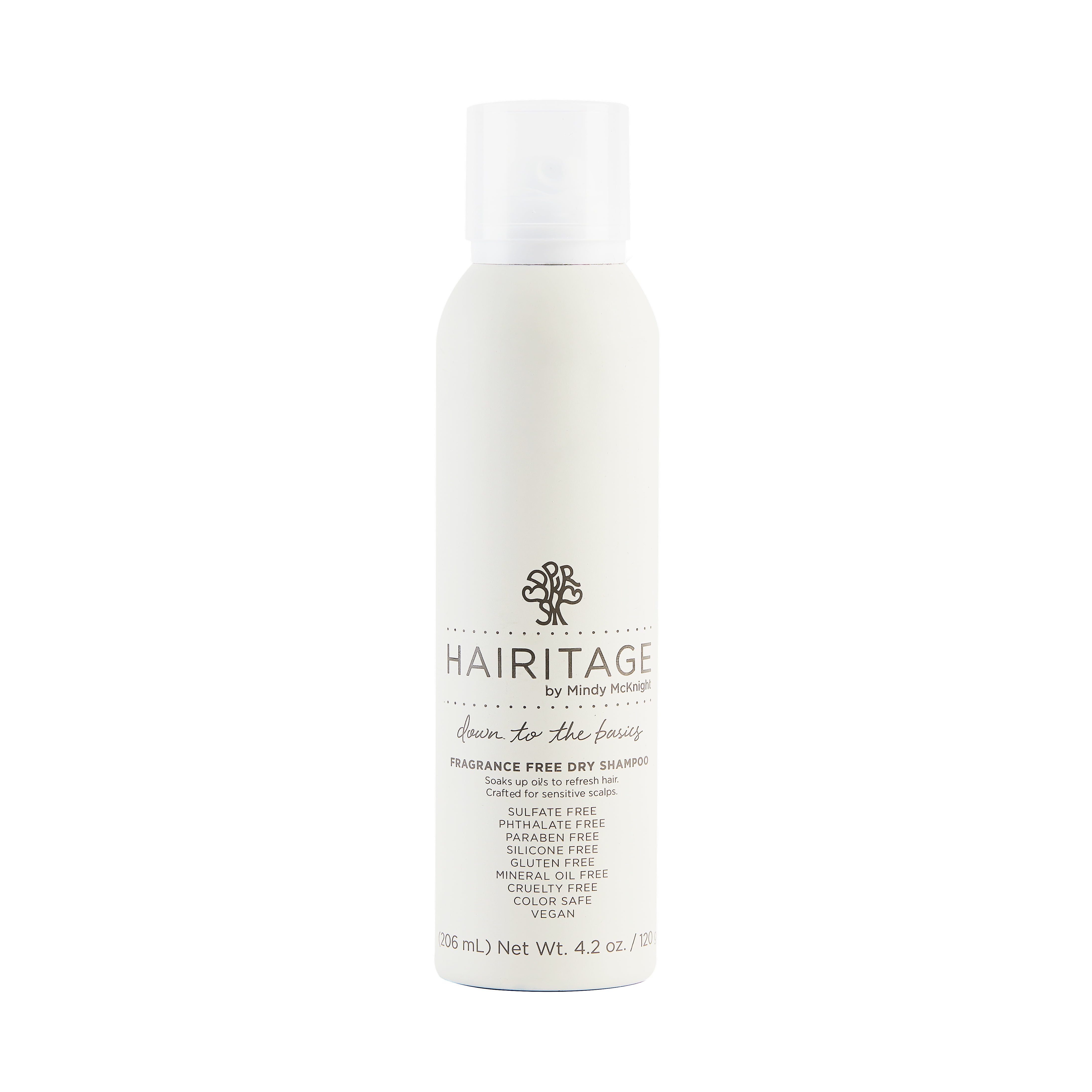 Hairitage Fragrance Free Dry Shampoo for Sensitive Scalp, Sulfate Free, 4.2 oz