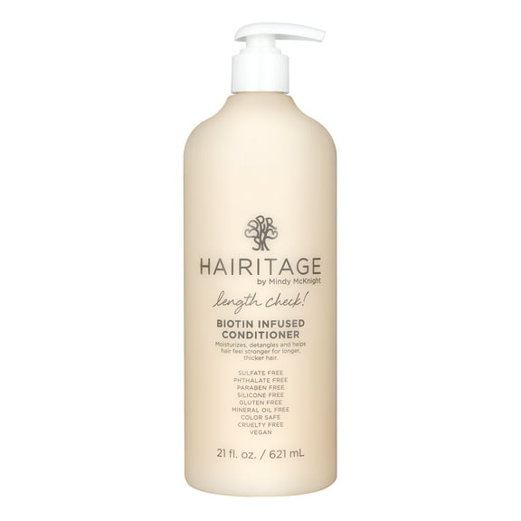 Hairitage Length Check Biotin + Castor Conditioner for Volume + Thickening, 21 oz.