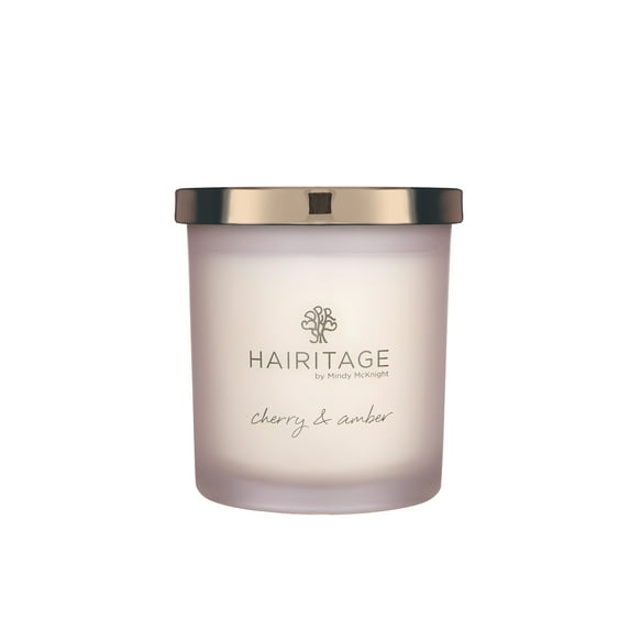 Hairitage Light Me Up Cherry & Amber Scented Cotton Wick & Soy Wax Blend Candle, 7 oz.