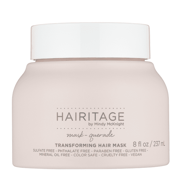 Hairitage Mask-Querade Moisturizing Argan Oil Hair Mask with Aloe for Dry Damaged Hair + Anti Frizz, Color Safe, 8oz