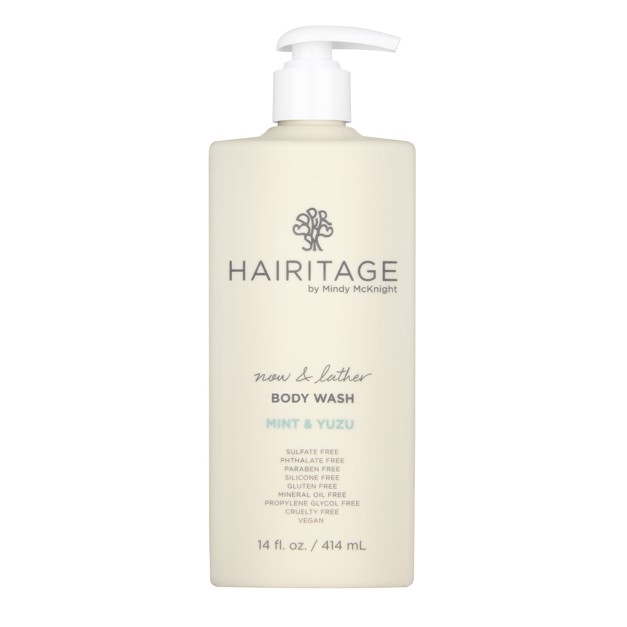 Hairitage Now & Lather Mint & Yuzu Scented Body Wash for all