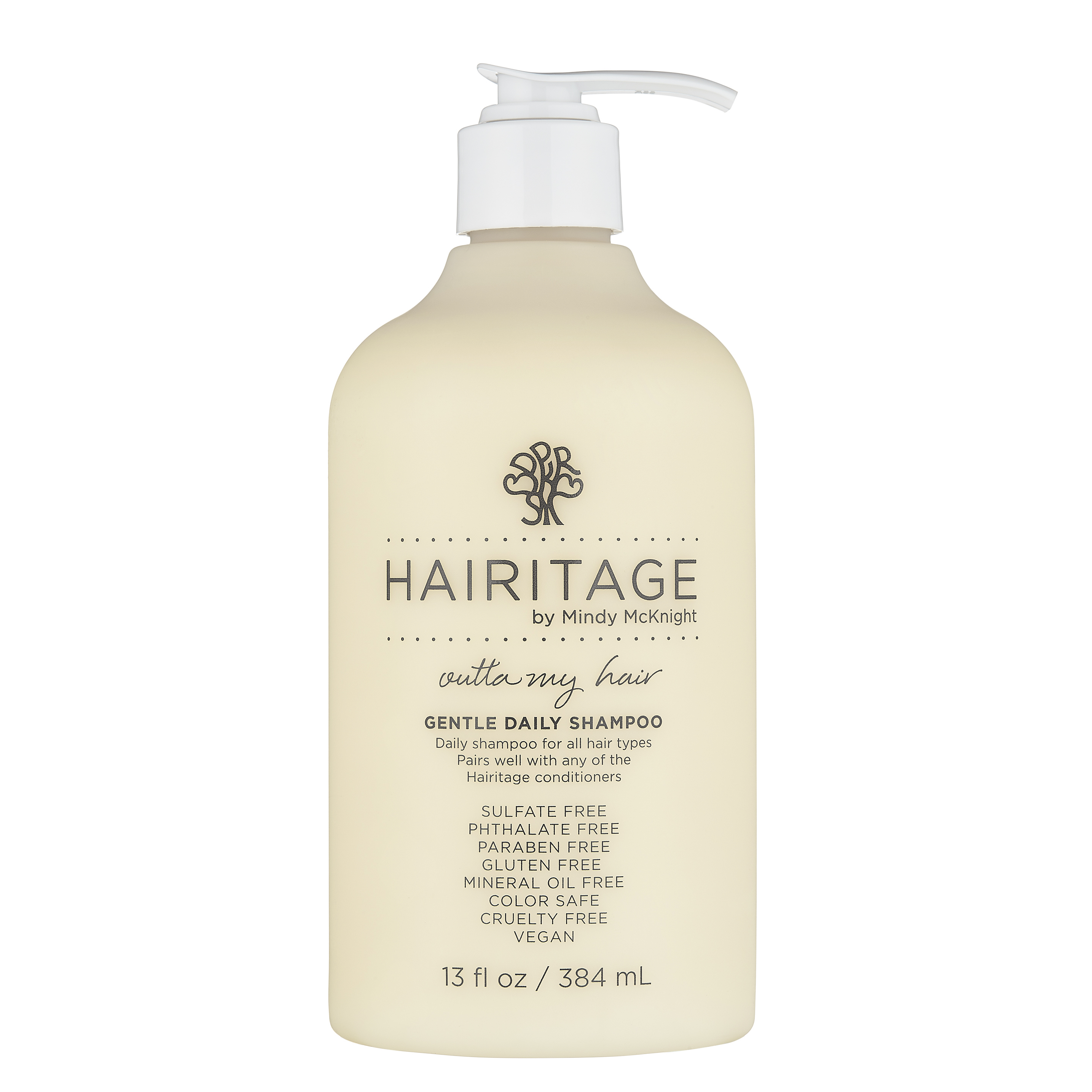Hairitage Outta My Hair Gentle Daily Hydrating and Moisturizing Shampoo For Dry Hair with Jojoba Oil & Aloe Vera, 13 fl. oz. - image 1 of 7