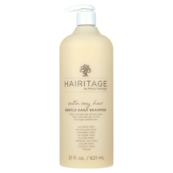 Hairitage Outta My Hair Gentle Daily Moisturizing Shampoo with Jojoba Oil & Aloe Vera, 21 fl. oz.