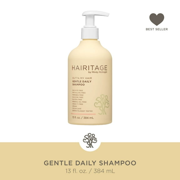Hairitage Outta My Hair Gentle Daily Moisturizing Shampoo with Jojoba Oil & Aloe Vera 5, 13 fl. oz.