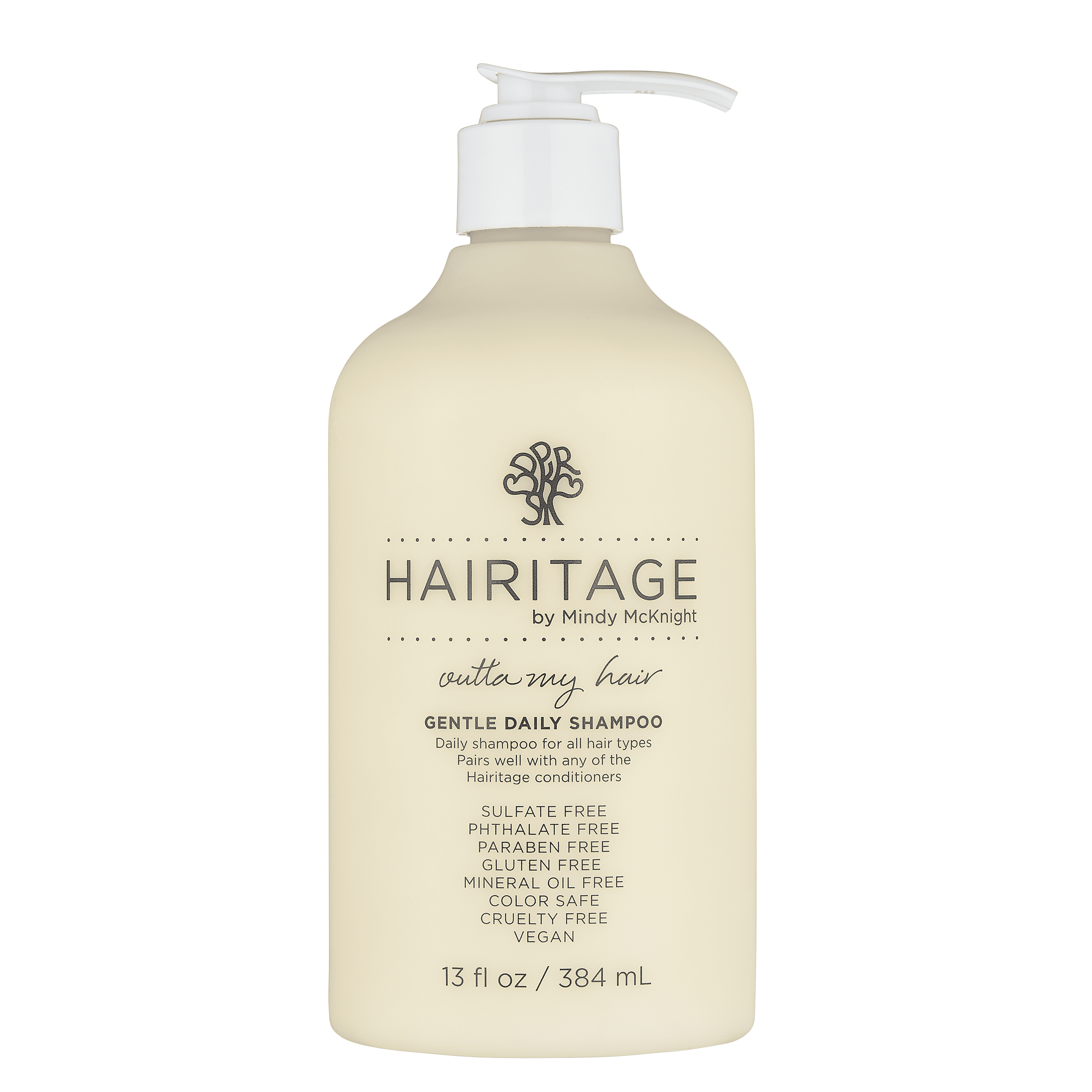Hairitage Outta My Hair Gentle Daily Moisturizing Shampoo with Jojoba Oil & Aloe Vera 5, 13 fl. oz.