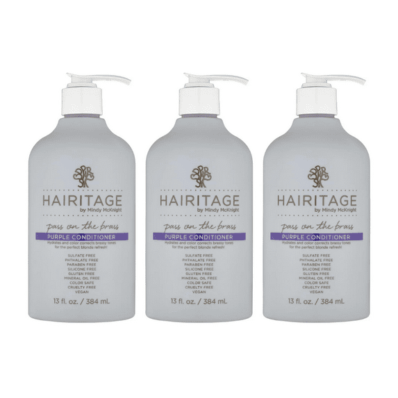 Hairitage Pass On The Brass Purple Conditioner, 13 fl oz (Pack of 3)