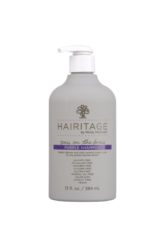 Pass on the Brass Purple Shampoo with Jojoba Oil for Blonde & Color-Treated Hair, 13 oz