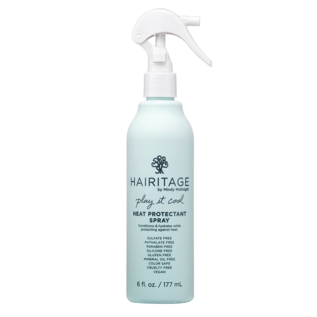 Hairitage Play It Cool Argan Oil Heat Protectant Spray for Wet Hair, 6 fl oz