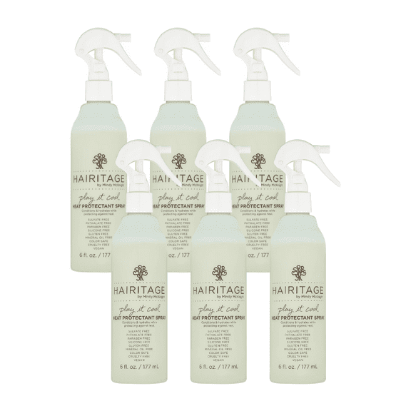Hairitage Play it Cool Heat Protectant Spray, 6 fl oz (Pack of 6)