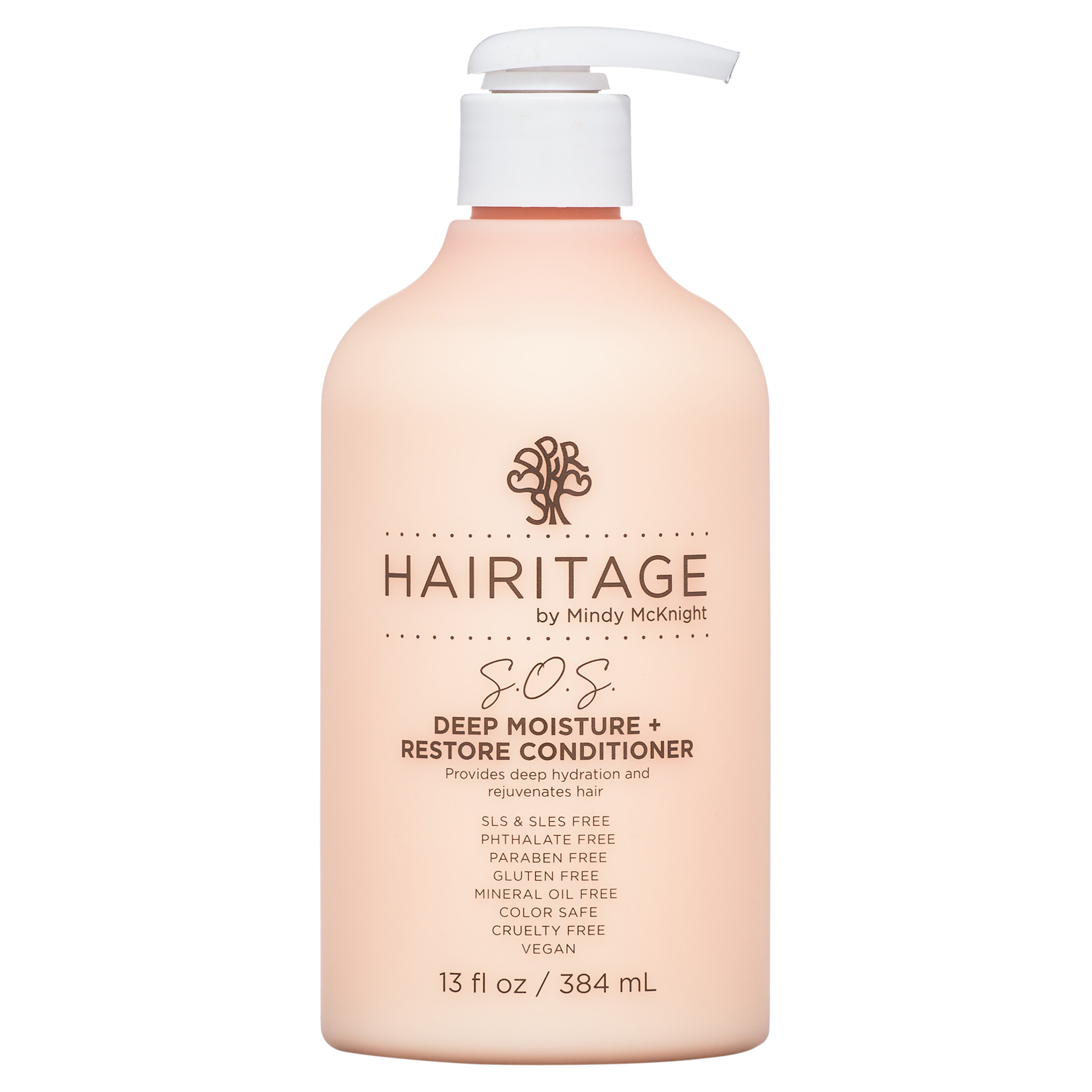 Hairitage S.O.S. Deep Moisture & Restore Deep Conditioner with Safflower Oil for Dry, Thick Hair | for Coily + Curly + Wavy Hair Types | Vegan for Women & Men, 13 fl. oz. - image 1 of 7
