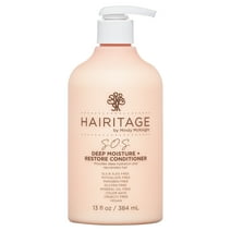 Hairitage S.O.S. Deep Moisture & Restore Deep Conditioner with Safflower Oil for Dry, Thick Hair | for Coily + Curly + Wavy Hair Types | Vegan for Women & Men, 13 fl. oz.