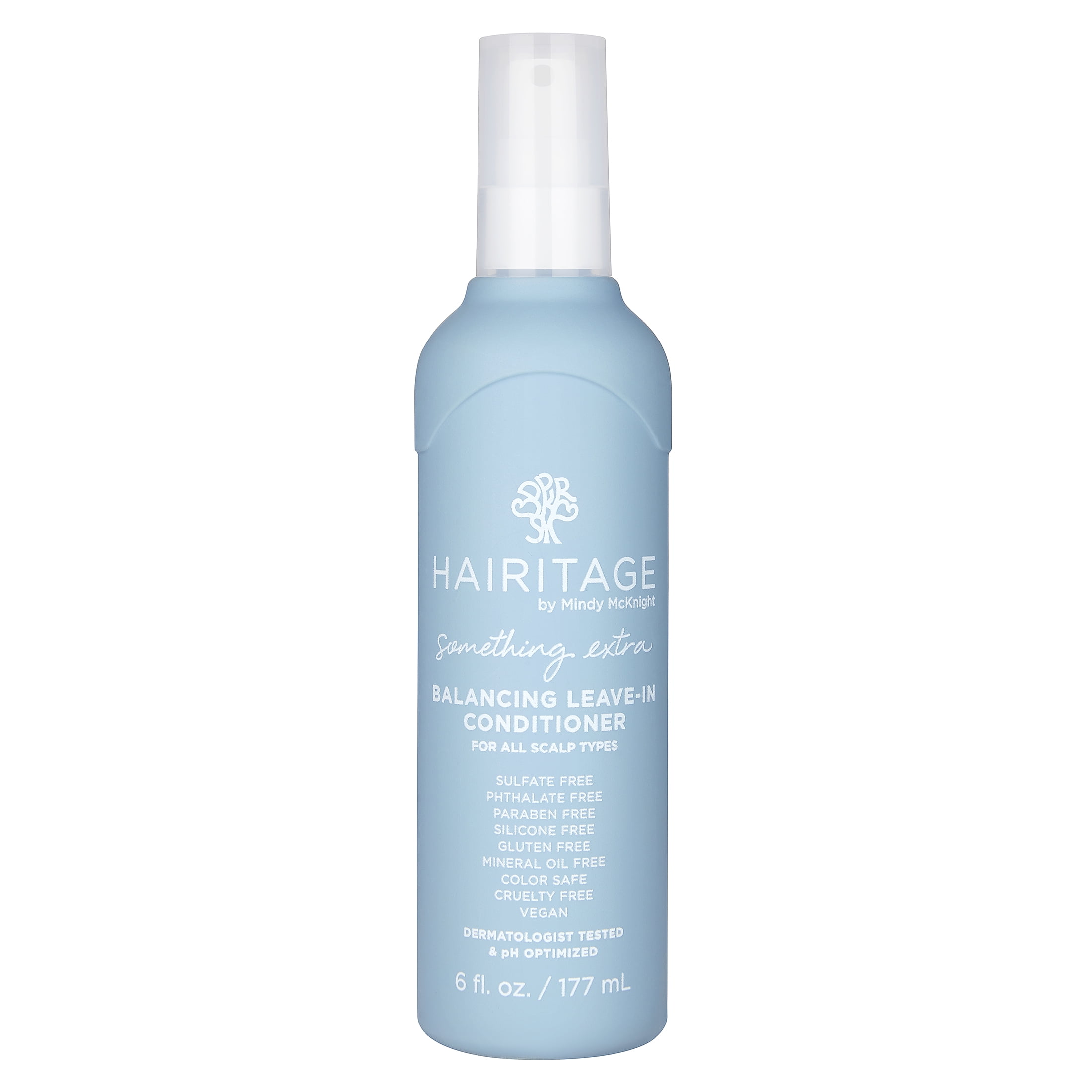 Hairitage Anti-Dandruff Scalp Balancing Leave-In Conditioner  for All Hair Types- Fragrance Free, 6 fl oz​