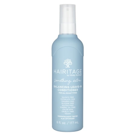 Hairitage Anti-Dandruff Scalp Balancing Leave-In Conditioner for All Hair Types- Fragrance Free, 6 fl oz