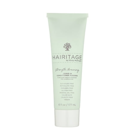 Hairitage Strength Training Thickening Leave-in Conditioner with Coconut oil for Curly Hair, 6 fl oz