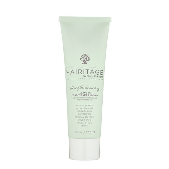 Hairitage Strength Training Thickening Leave-in Conditioner with Coconut oil for Curly Hair, 6 fl oz