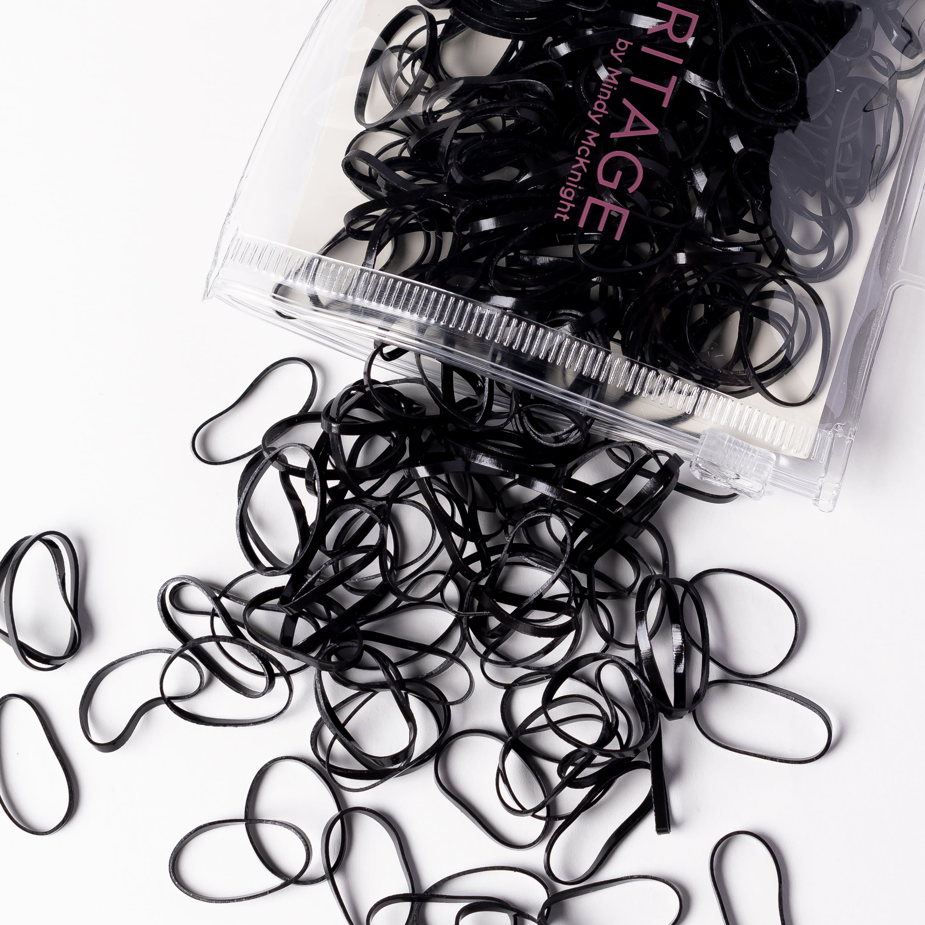 Hair band Stainless steel black 6mm 2 pieces LJP366
