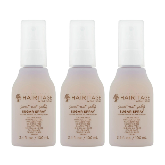 Hairitage Natural Texturizer Hair Travel Spray, Volume & Soft Waves, 3.