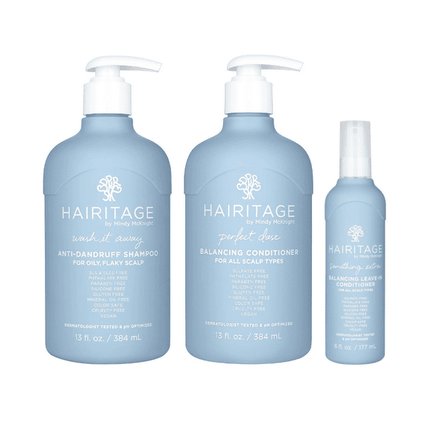 Hairitage Wash It Away AntiDandruff Shampoo + Perfect Dose Balancing Conditioner with Rosemary