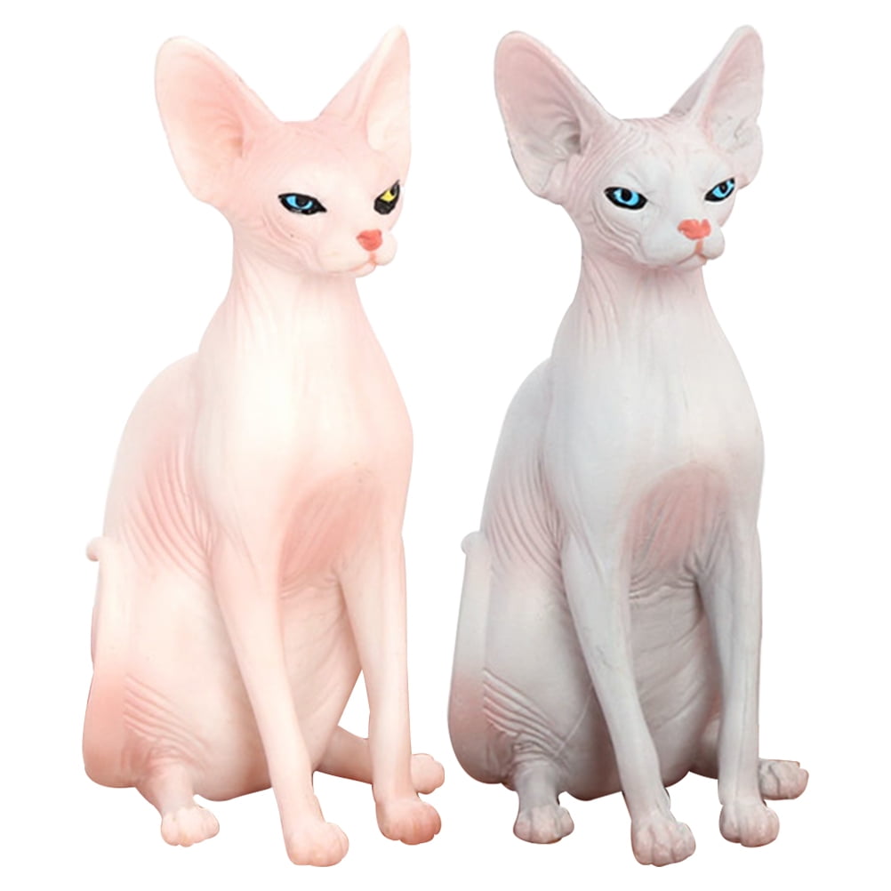Hairless Cat Stuffed Animal Kitten Figurine Pou Plush Toy Home