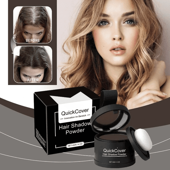 Hairline Powder Hair Root Dye for Women, Hair Shadow Powder Root Touch Up Powder, Waterproof Hair Shading Sponge Brown,Quick Root Cover Up, Hair Fibers for Thinning Hair