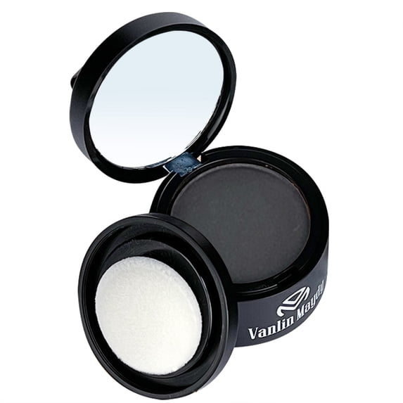 Hairline Powder - Root Cover Up, Natural Color Blending, Hair Shadow Powder Compact, Covers Thin Areas, Gray Coverage, Hair Fibers, Travel-Friendly Tool, Christmas, Thanksgiving, For Women Men, 1.7