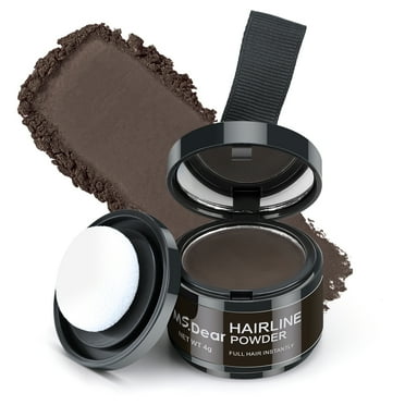 Hairline Powder Root Touch Up, Instantly Cover Gray Roots, Hair Touch-Up, Hair Color Shadow for Thin Hair, Hairline Shadow Powder for Women & Men (Dark Brown)