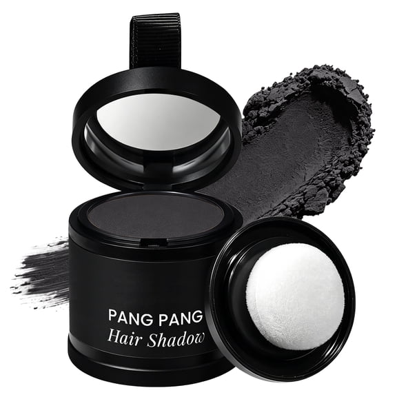 Hairline Powder for Women, Waterproof Sweat Resistant Root Touch Up Color Powder, Instant Coverage Hairline Roots Shadow Filler Cover Up for Thinning Areas, Natural Looking Black, 0.35 oz