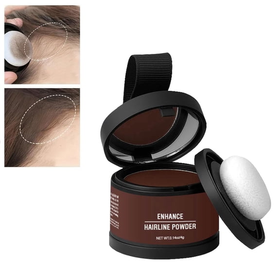 Hairline Powder for Thinning Hair - Instant Root Touch Up & Volume Booster, Conceals Scalp & Creates Fuller Hairline for Men and Women,I