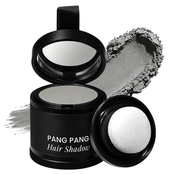 Hairline Root Touch Up Color Powder for Bald Spot Thinning Areas, Waterproof Sweat Resistant Hairline Roots Shadow Filler Cover Up Powder for Women Men, Natural Grey, 0.35 oz