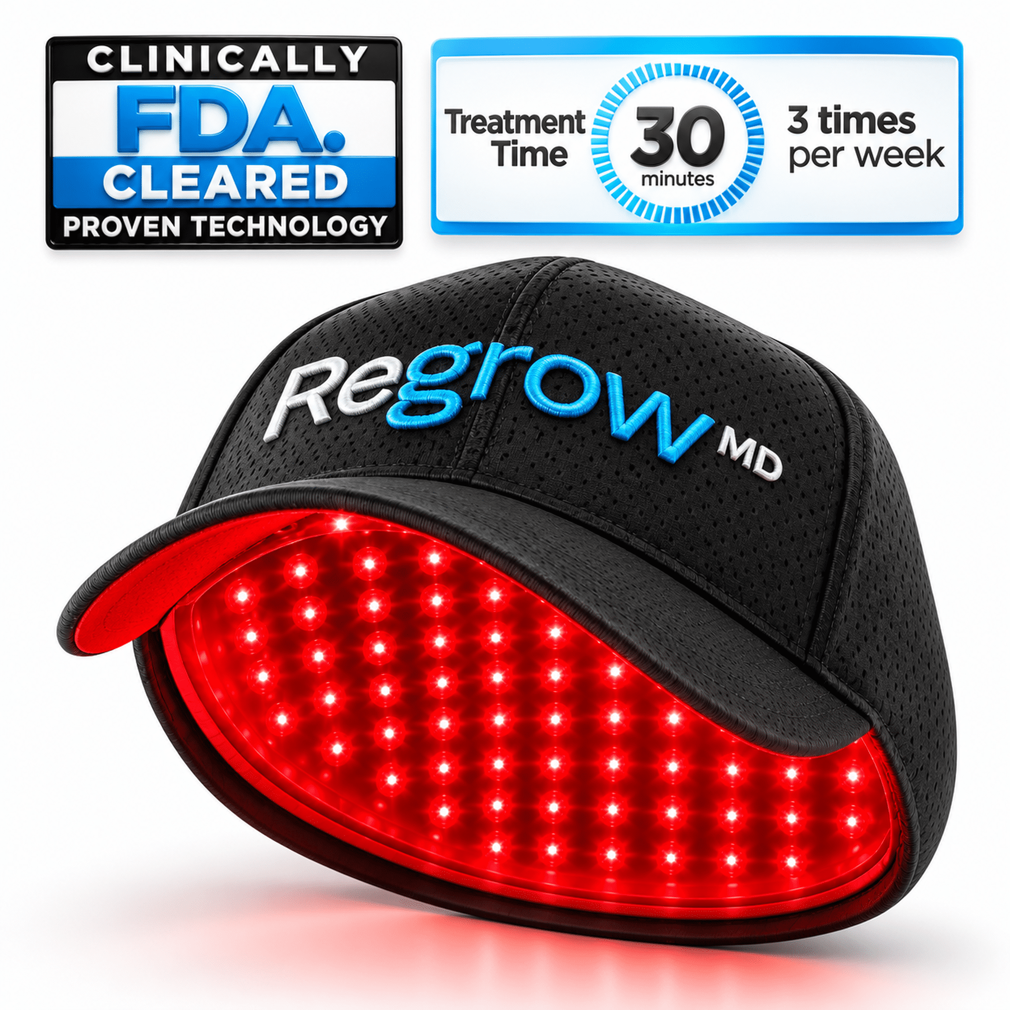 Hairmax Hair Growth Cap RegrowMD 272 Laser , FDA Cleared Laser Hair ...