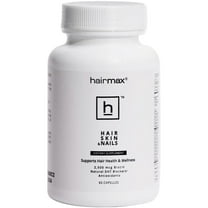 Hairmax Hair, Skin and Nails Dietary Supplement – Hair Loss & Hair Regrowth Treatment. 2500mcg Biotin, DHT Blocker, MSM & Antioxidants, 60 Capsules