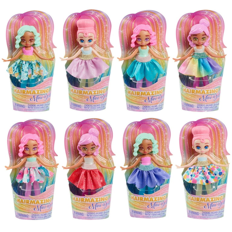 Hairmazing Collectible Mini Dolls, Styles May Vary, Kids Toys for