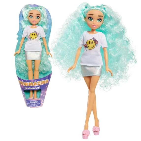 Hairmazing Fashion Forward Fashion Doll – Smiley Face T-shirt, Kids Toys for Ages 3 up