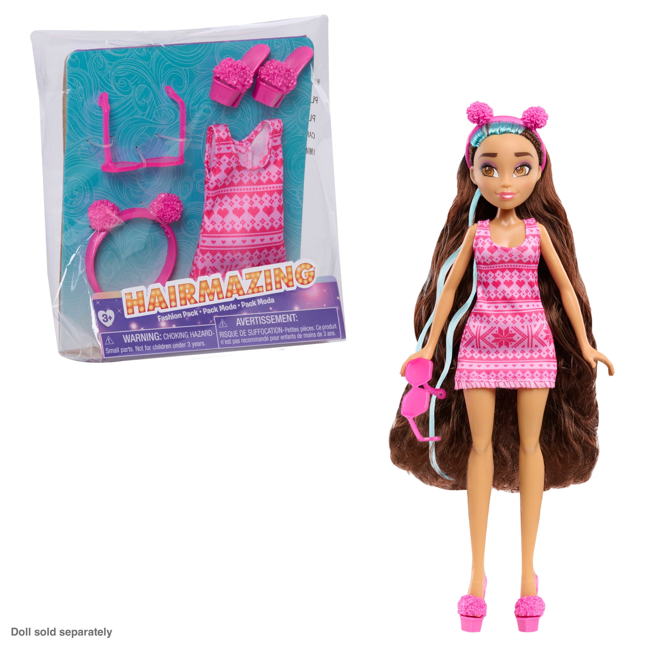 Hairmazing Fashion Outfits and Accessories Assortment, 11.75-in Doll, Each Sold Separately, Age 3 up