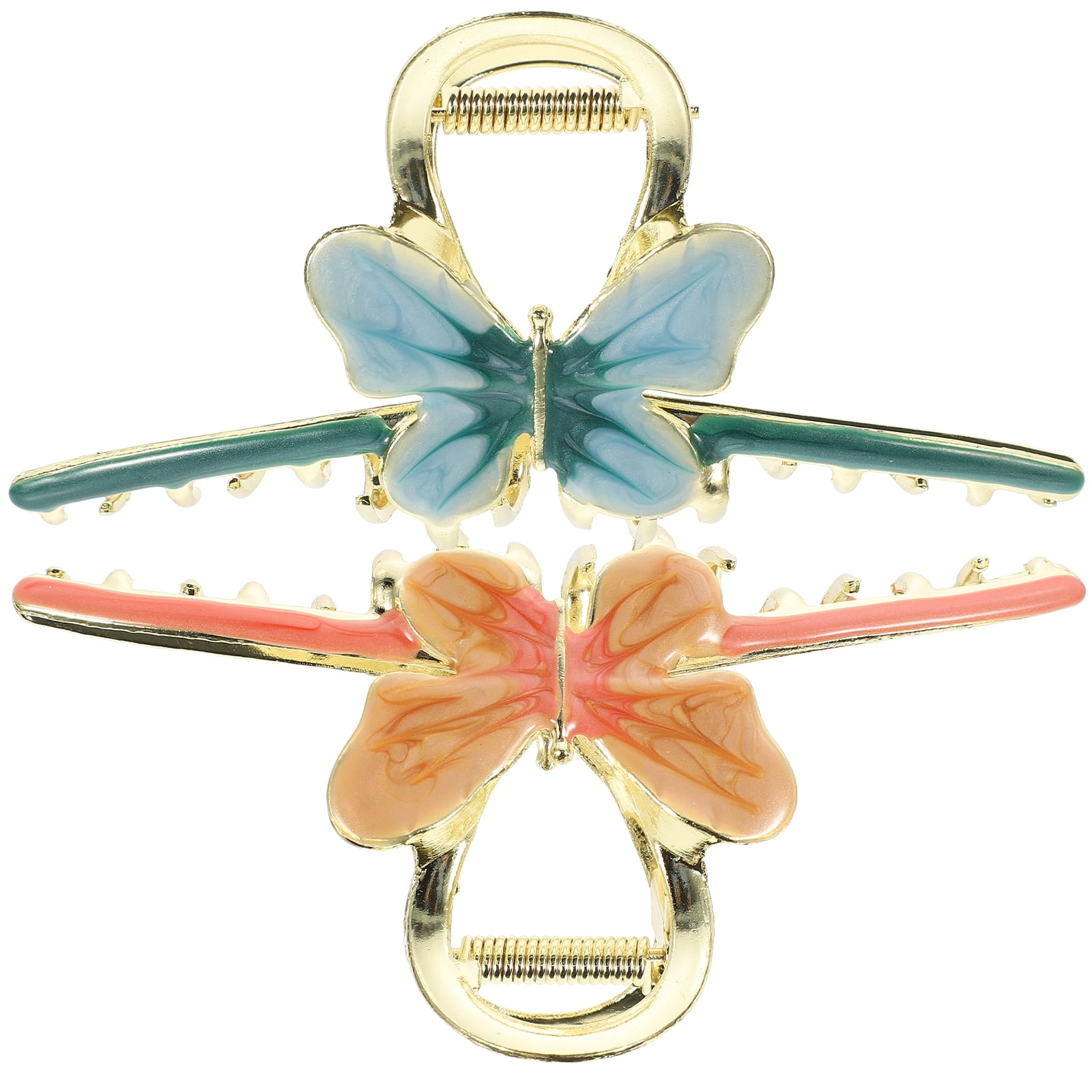 Hairpin 2 Pcs Butterflies Clips For Women Claw Barrettes The Flowers