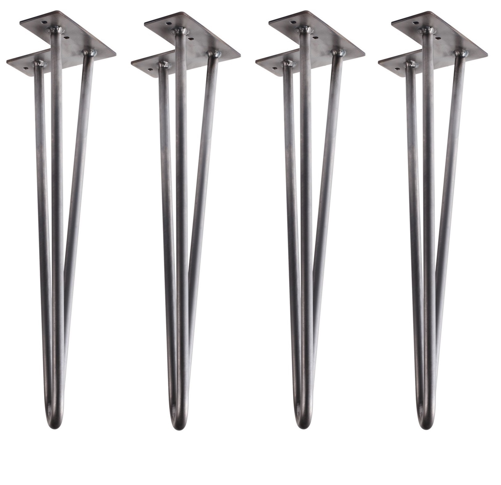 Hairpin 3 Rods Table Desk Legs 1/2" Solid Set of 4 Heavy Duty Various