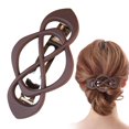 thumbnail image 1 of Hairpin Cross Spring E - French Barrette Clips Flat Plastic Decorative Strong Hold Grip Barrette Hair Clips Elegant Retro Strong Hold Hair Accessories for Women, Back to School, We Makeup Organizers, 1 of 9