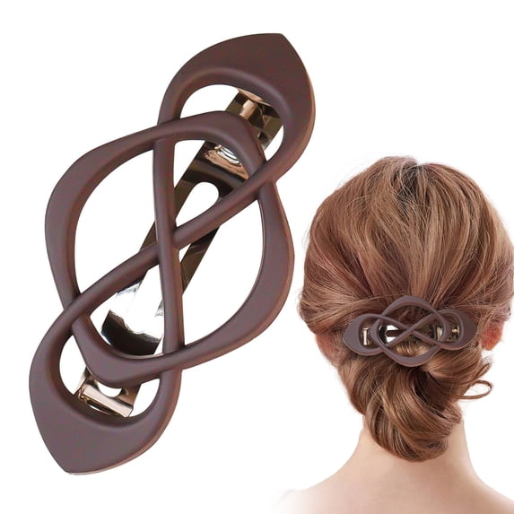 Hairpin Cross Spring E - French Barrette Clips Flat Plastic Decorative Strong Hold Grip Barrette Hair Clips Elegant Retro Strong Hold Hair Accessories for Women, Back to School, We Makeup Organizers