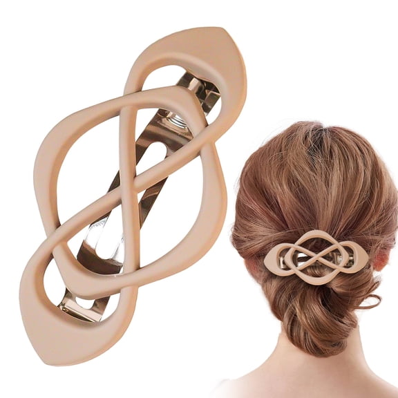 Hairpin Cross Spring A - French Barrette Clips Flat Plastic Decorative Strong Hold Grip Barrette Hair Clips Elegant Retro Strong Hold Hair Accessories for Women, Back to School, We Makeup Organizers