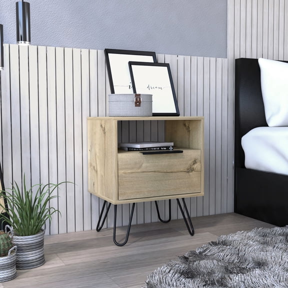 Hairpin Leg Side Table | Durable Finish & Compact Size | Bedroom Decor