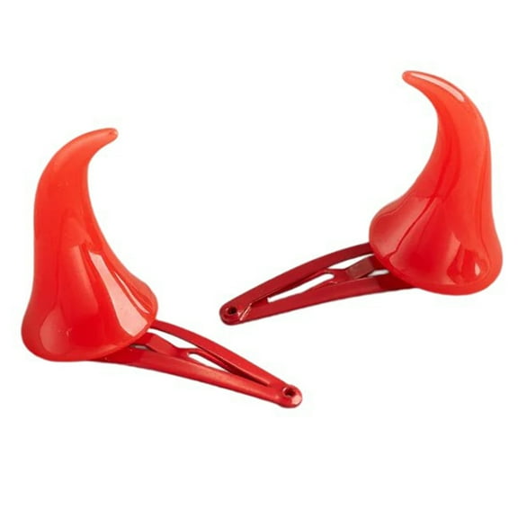 Hairpins Headwear Party Decorations Barrettes Cosplay Costumes Party Accessory Halloween Devil Horn Hairpin Hair Clip