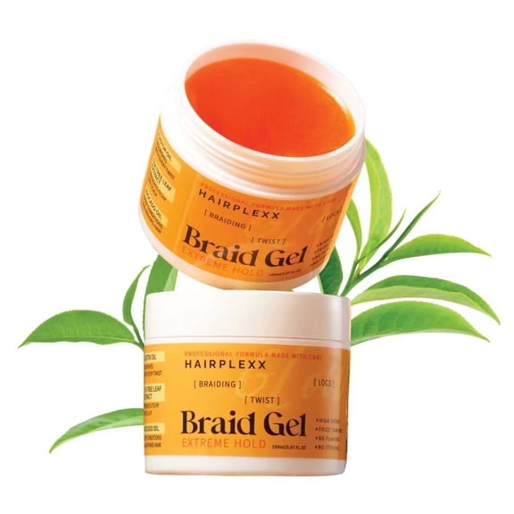 Hairplexx Glow Frizz Control Hair Styling Gel with Castor Oil & Tea Tree, 150ml