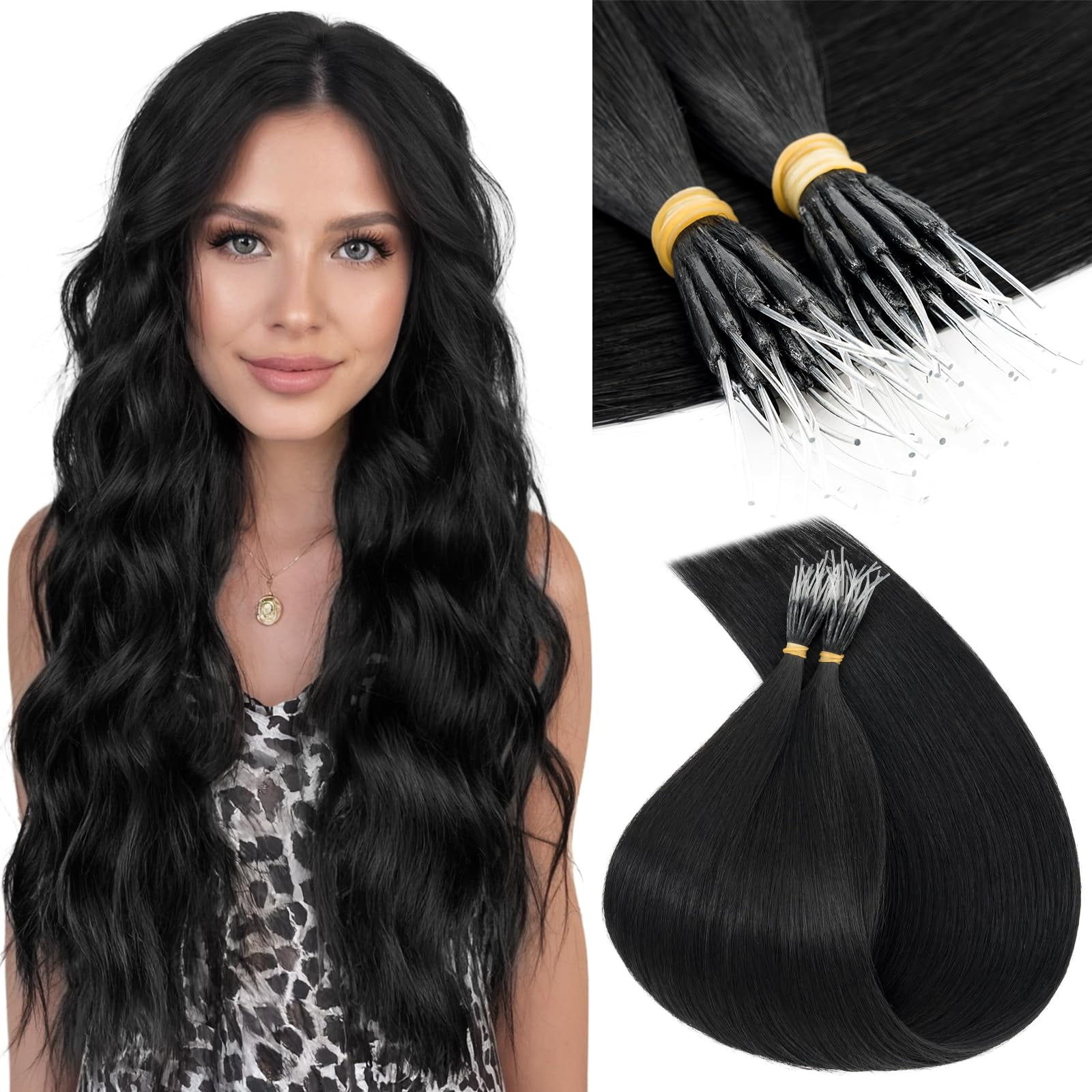 Hairro I Tip Hair Extensions Human Hair Transparent I Tips Real Hair ...