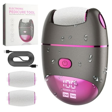 Lemlegu Electric Callus Remover for Feet, Rechargeable Foot File Waterproof Callus Remover, with 2 Roller Heads